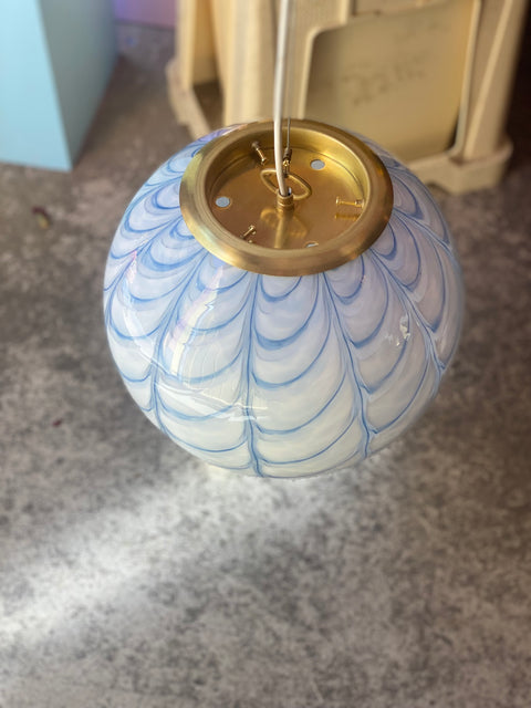 Murano ceiling lamp - light blue/white