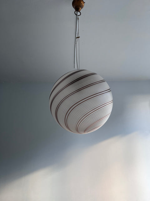 Ceiling lamp - white and brown swirl