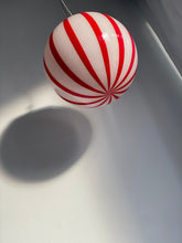 Load image into Gallery viewer, Murano ceiling lamp - white with red stripes
