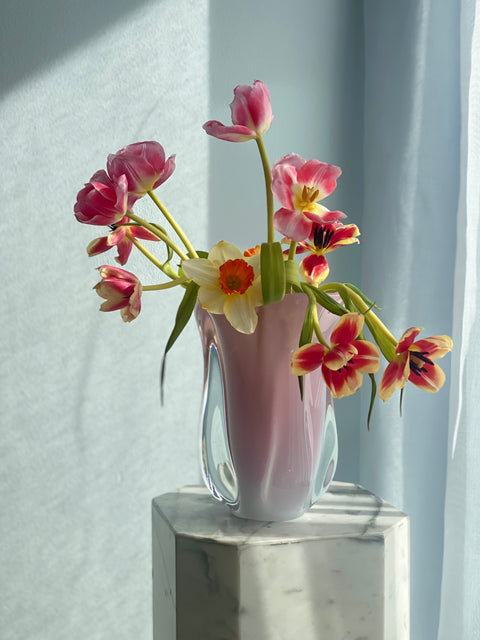 Vintage vase - pink alabastro