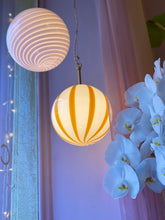 Load image into Gallery viewer, Murano ceiling lamp - white and Yellow stripes
